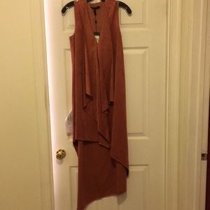 BCBG Faux suede dress